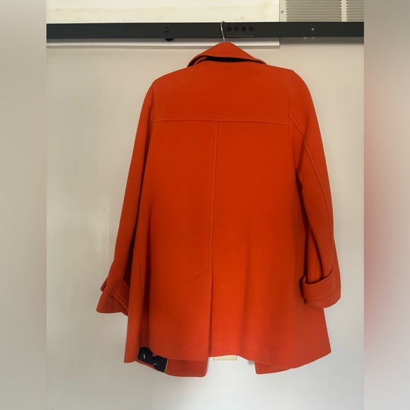 Boden orange wool coat, size 6 - Picture 4 of 7